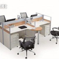 现代简约办公家具 4人组合办公桌屏风 隔断工作位卡位职员办公
